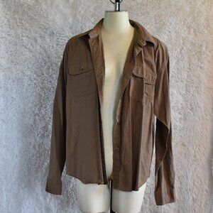 Cabela's Soft Canvas Trail Button Up Shirt - Brown - XL